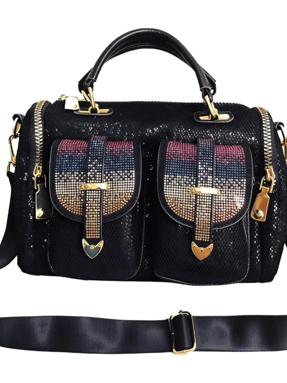 Women Handbag Vintage Female Shoulder Bag Travel Lady Fashion Glitter Bags For W